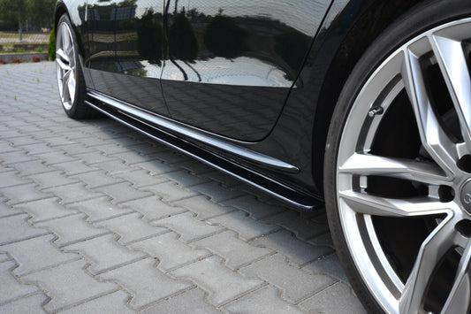 Seitenschweller Ansatz für Audi S5 / A5 / A5 S-Line 8T / 8T FL Sportback Carbon Look