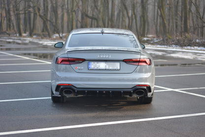 Diffusor Heck Ansatz für Audi RS5 F5 Coupe / Sportback schwarz Hochglanz