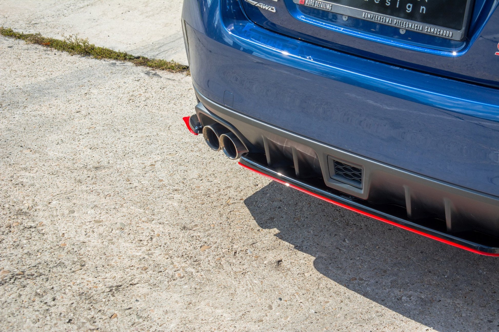 Mittlerer Diffusor Heck Ansatz V.2 für SUBARU WRX STI Carbon Look
