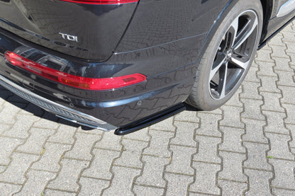 Heck Ansatz Flaps Diffusor für Audi SQ7 / Q7 S-Line Mk.2 Carbon Look