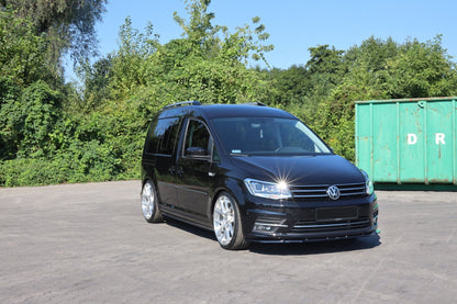 Front Ansatz für Volkswagen Caddy Mk. 4 schwarz Hochglanz