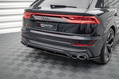 Mittlerer Diffusor Heck Ansatz DTM Look für Audi SQ8 Mk1 schwarz Hochglanz