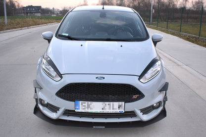 Scheinwerfer Blenden Böser Blick V.1 für Ford Fiesta ST / ST-Line / Standard Mk7 FL schwarz Hochglanz