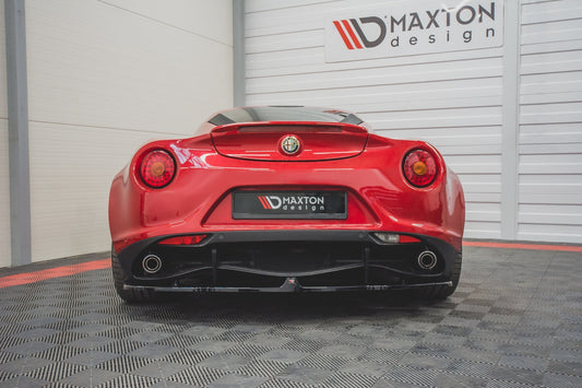 Mittlerer Diffusor Heck Ansatz für Alfa Romeo 4C schwarz matt