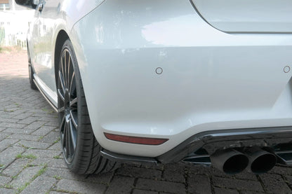 Heck Ansatz Flaps Diffusor für VOLKSWAGEN POLO MK5 R WRC schwarz matt