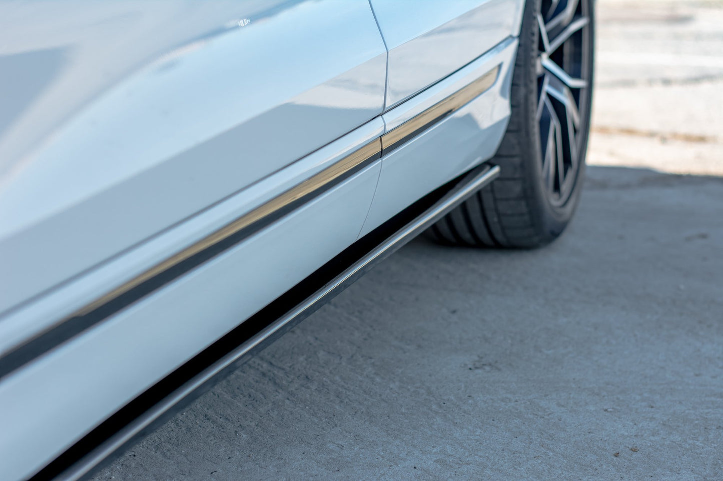 Seitenschweller Ansatz für Audi Q8 S-line schwarz Hochglanz