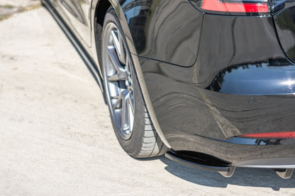 Heck Ansatz Flaps Diffusor für Tesla Model 3 schwarz matt