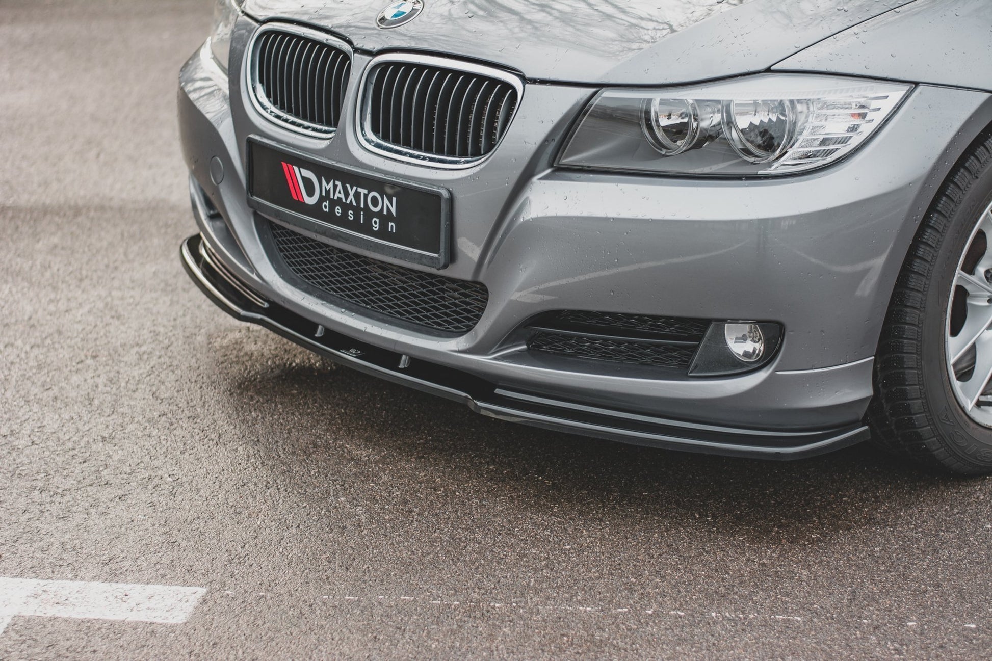 Front Ansatz V.2 für BMW 3er E90/E91 Facelift schwarz Hochglanz