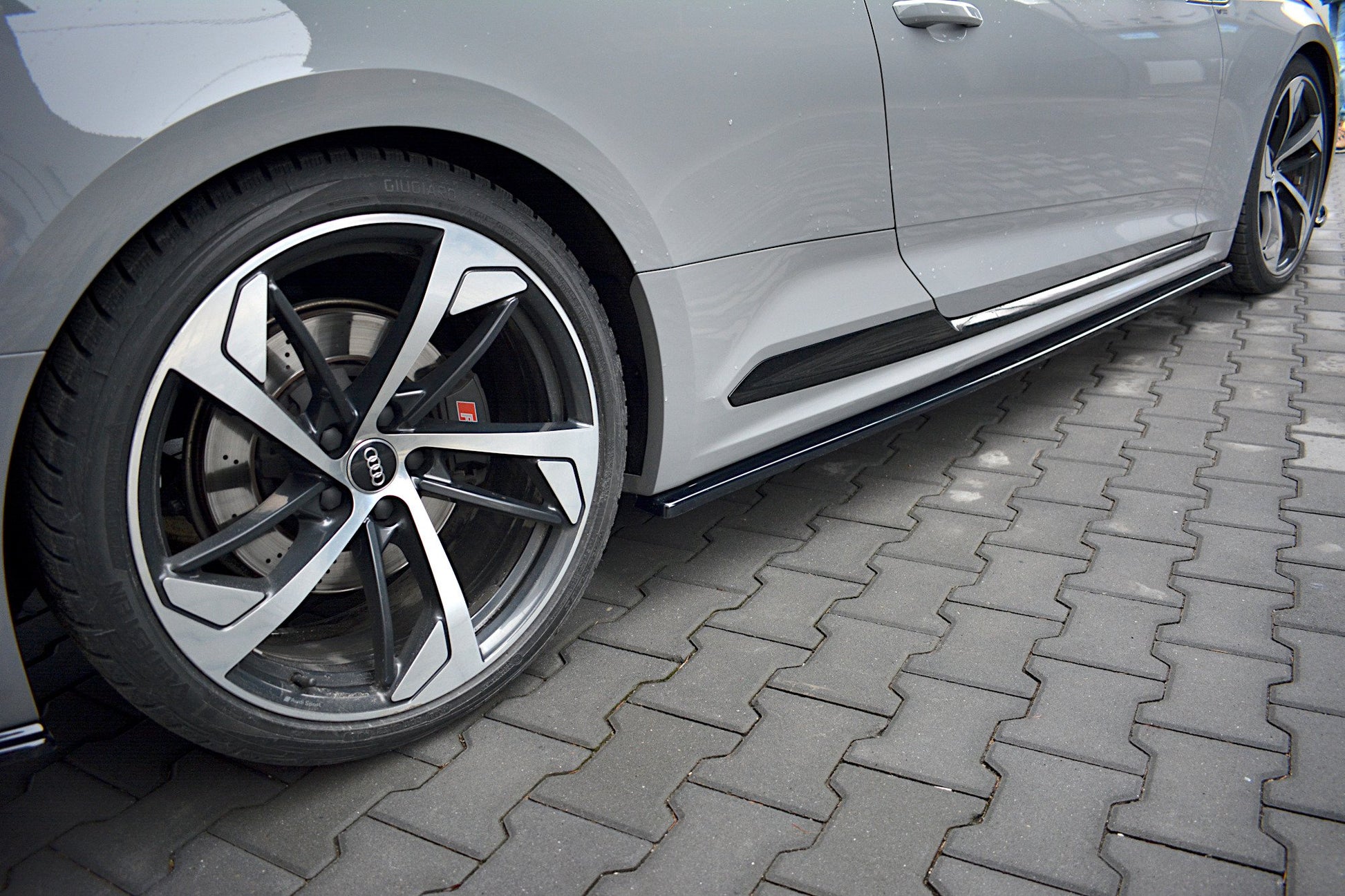 Seitenschweller Ansatz für Audi RS5 F5 Coupe schwarz matt