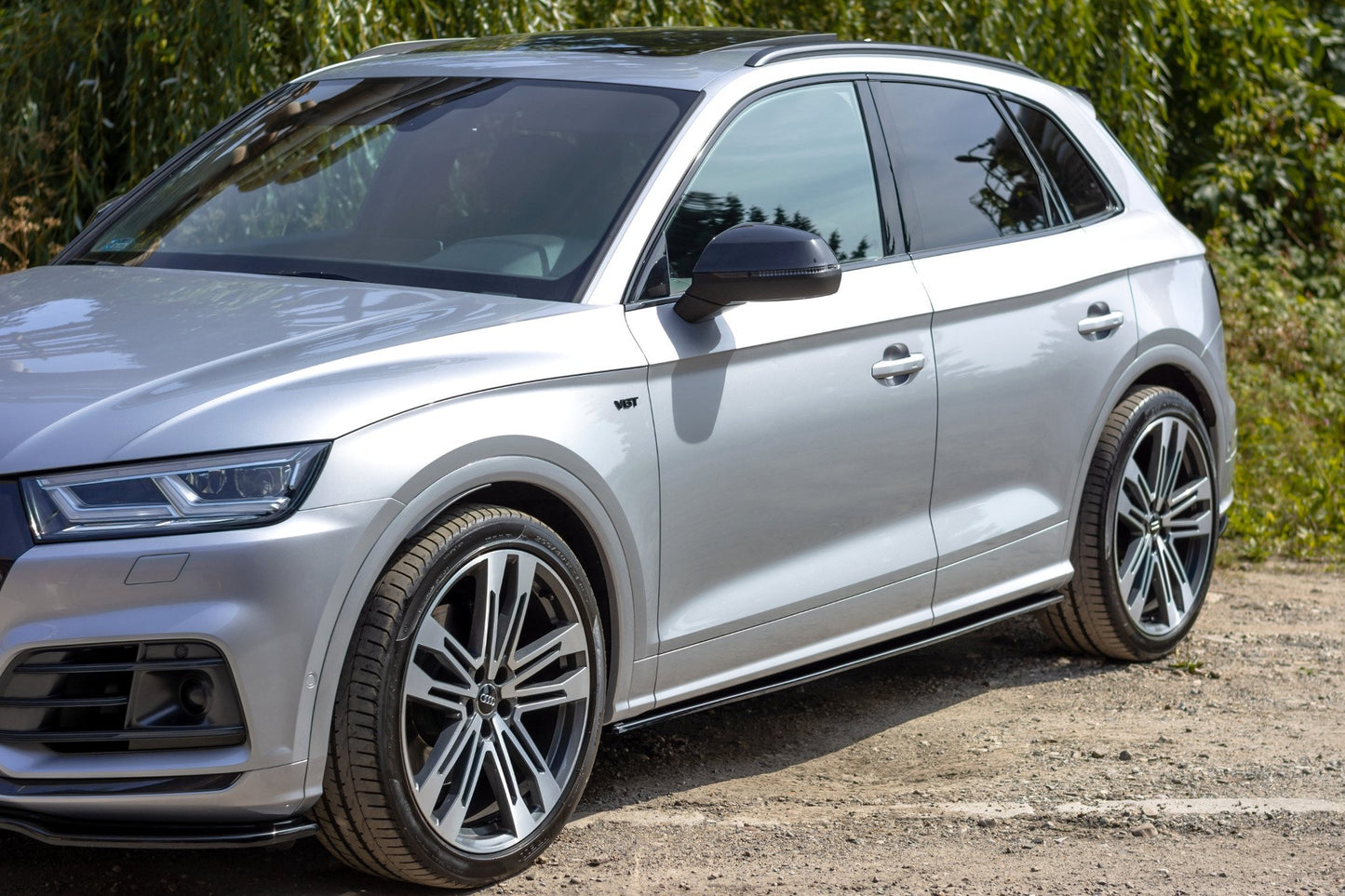 Seitenschweller Ansatz für Audi SQ5/Q5 S-line MkII schwarz matt