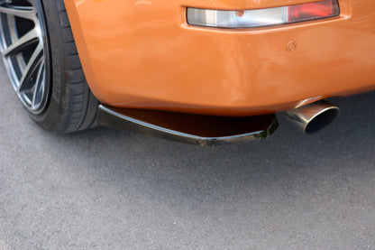 Heck Ansatz Flaps Diffusor für NISSAN 350Z schwarz matt