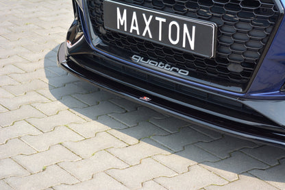 Front Ansatz V.2 für AUDI RS4 B9 schwarz Hochglanz