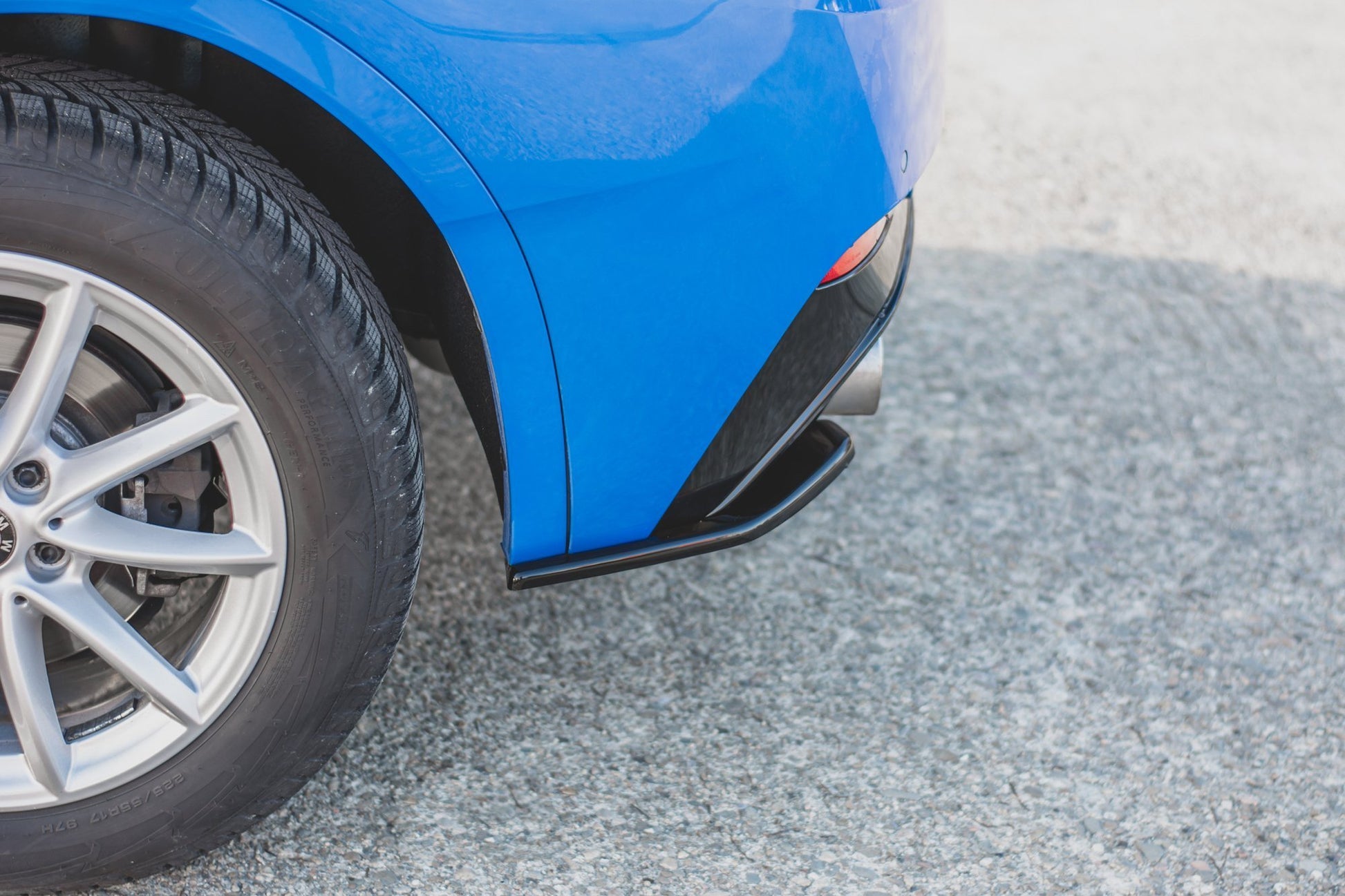 Heck Ansatz Flaps Diffusor für BMW X2 F39 M-Paket schwarz matt