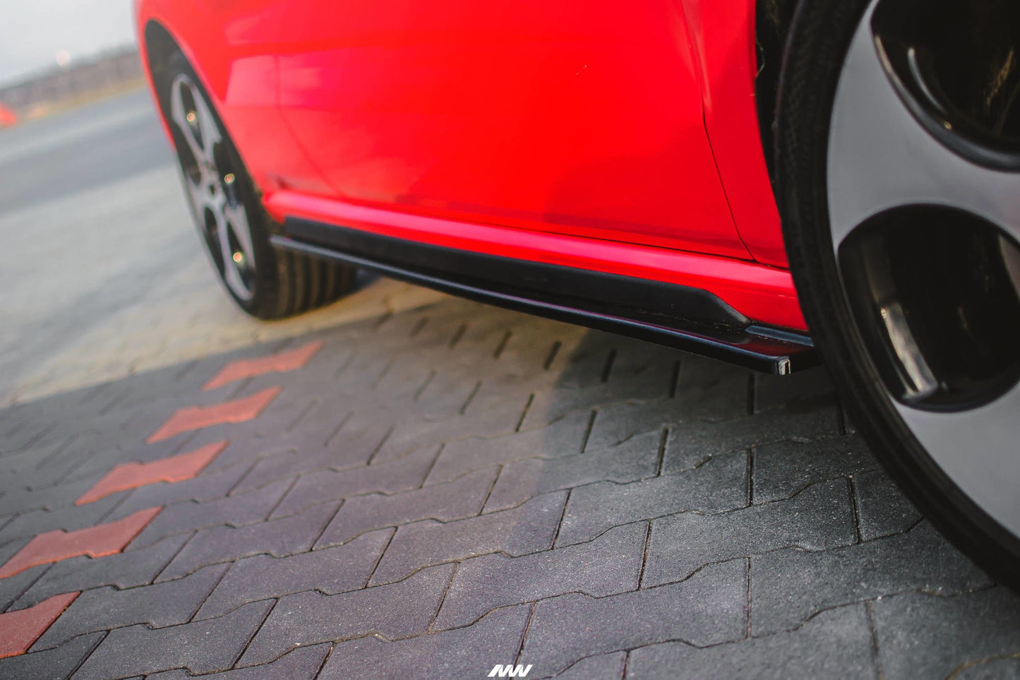 Seitenschweller Ansatz für  VOLKSWAGEN POLO MK5 GTI 6R vor Facelift Carbon Look