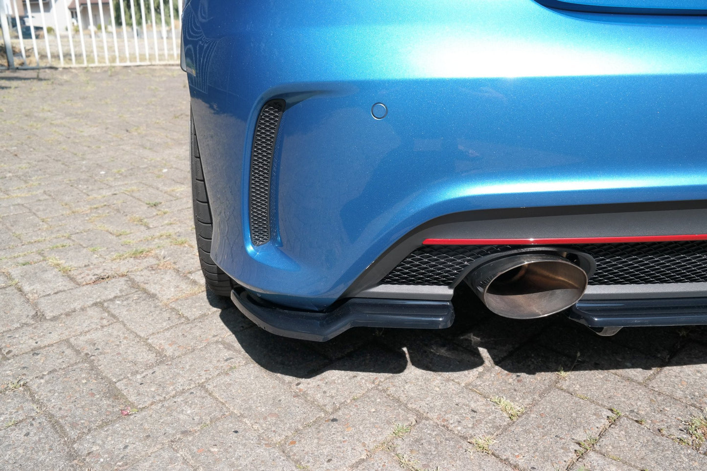 Heck Ansatz Flaps Diffusor für  Mercedes W176 AMG-LINE vor Facelift Carbon Look