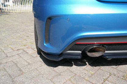 Heck Ansatz Flaps Diffusor für  Mercedes W176 AMG-LINE vor Facelift schwarz Hochglanz
