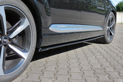 Seitenschweller Ansatz für Audi SQ7 / Q7 S-Line Mk.2 schwarz matt
