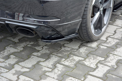 Heck Ansatz Flaps Diffusor für Audi RS3 8V FL Sportback Carbon Look