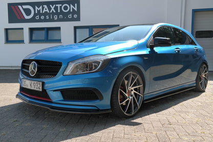 Front Ansatz für Mercedes W176 AMG-LINE vor Facelift schwarz Hochglanz