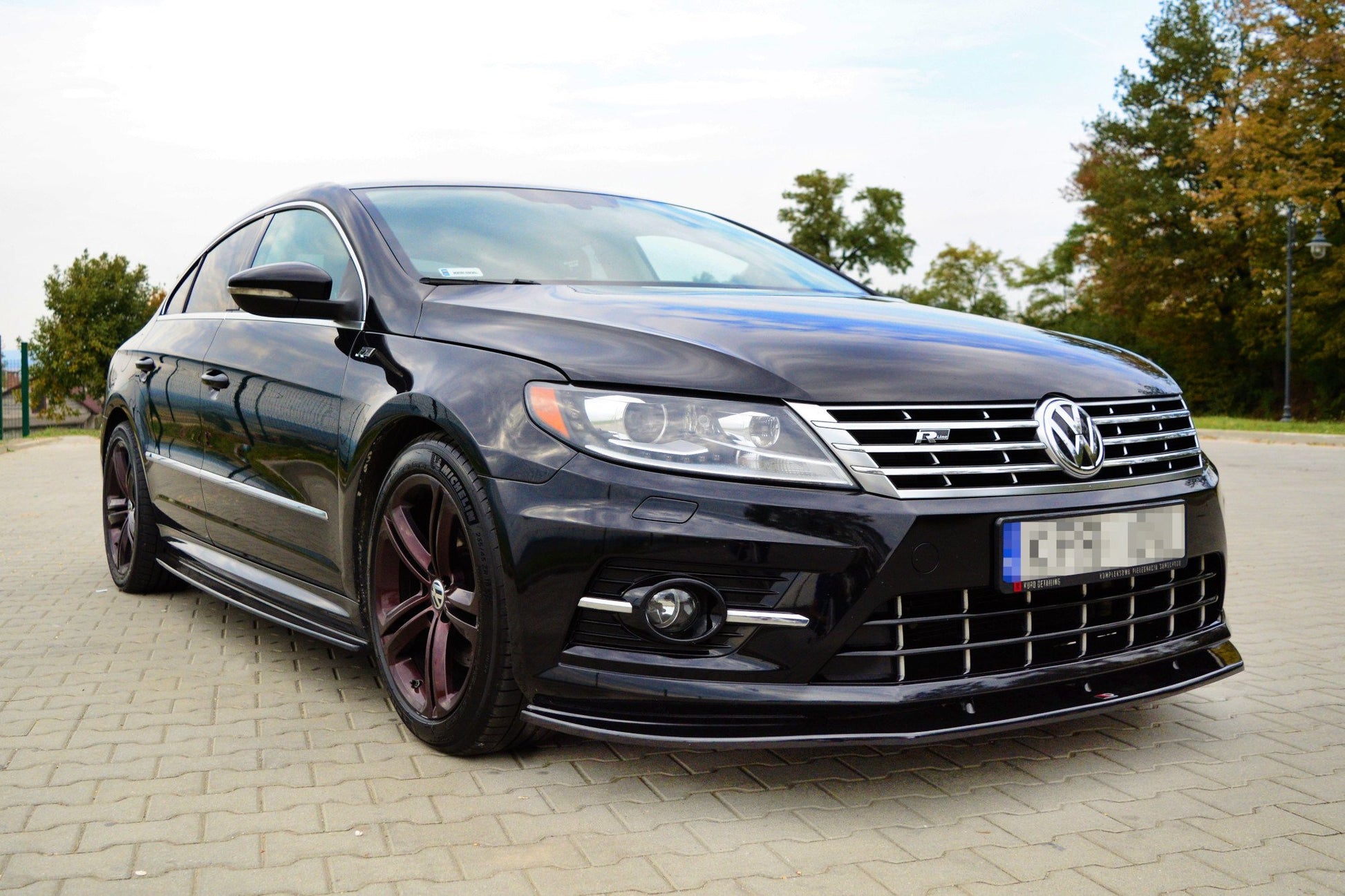 Front Ansatz für VOLKSWAGEN CC R-LINE Carbon Look
