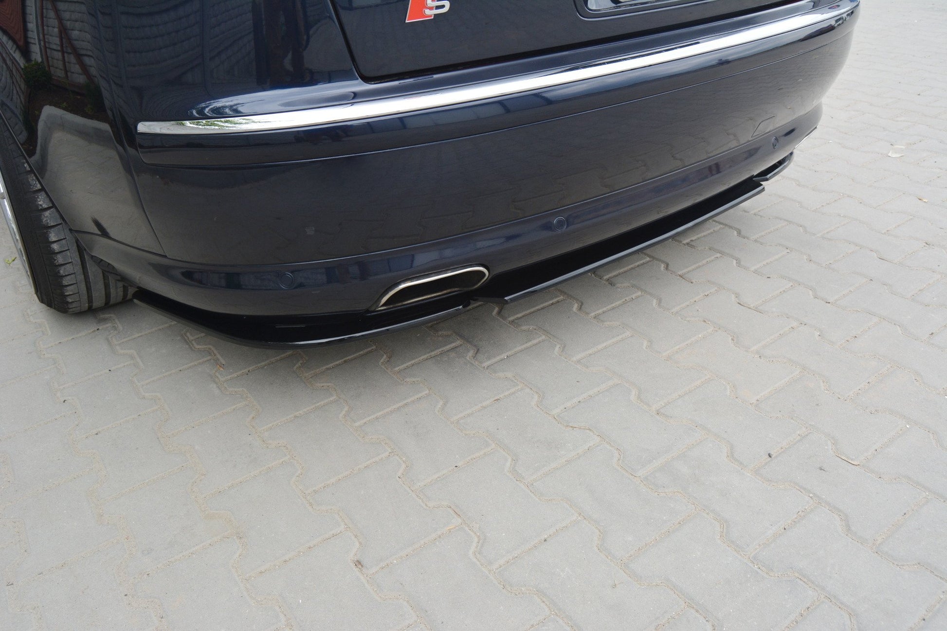 Mittlerer Diffusor Heck Ansatz für AUDI S8 D3 DTM LOOK Carbon Look