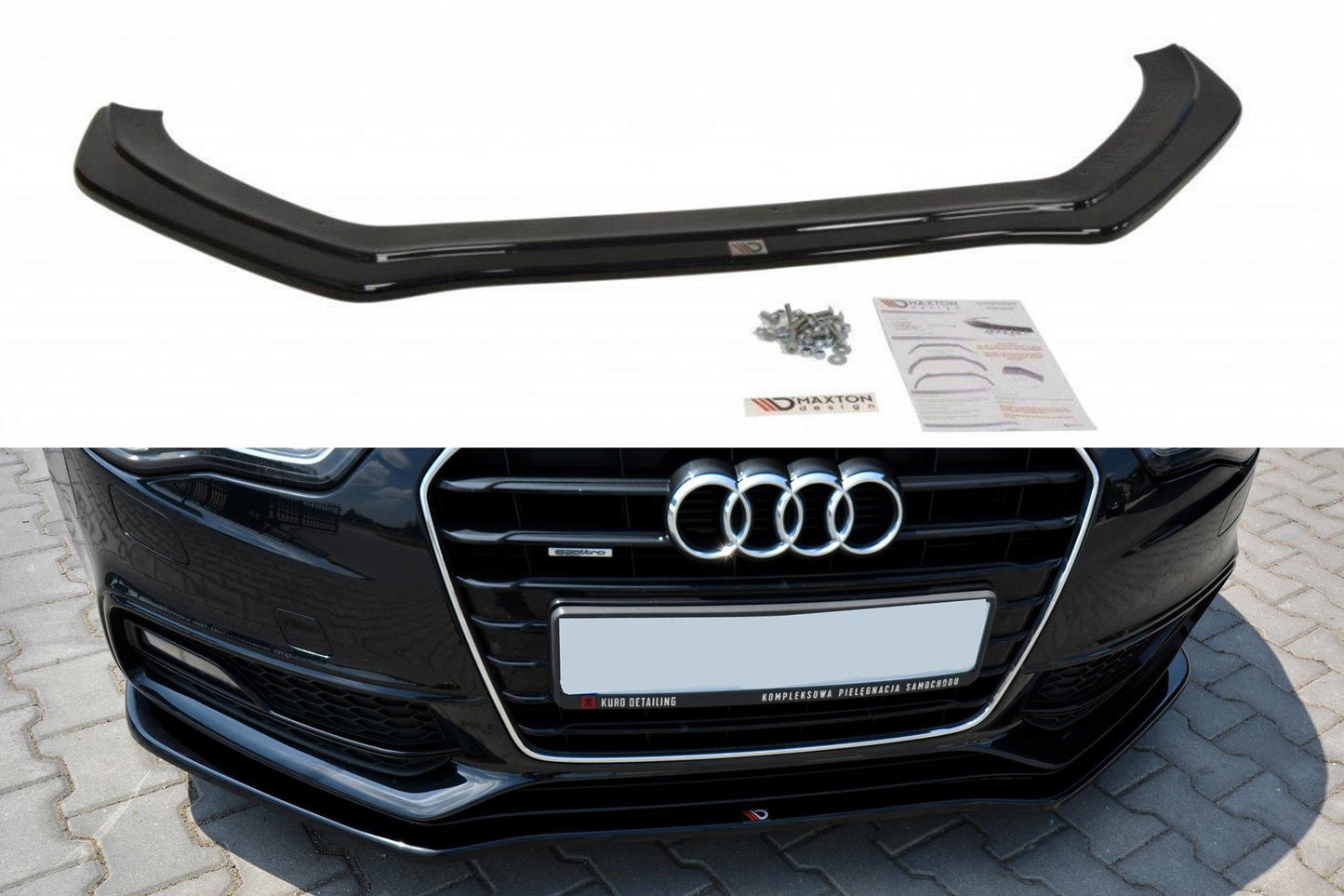 Front Ansatz V.2 für Audi S5 / A5 S-Line 8T FL schwarz Hochglanz