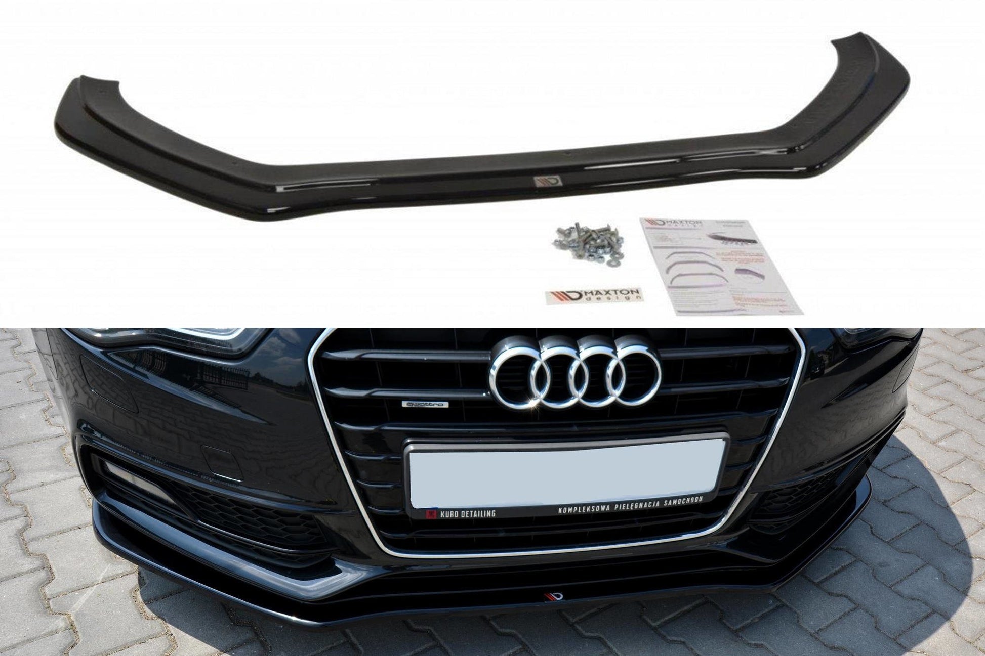 Front Ansatz V.2 für Audi S5 / A5 S-Line 8T FL schwarz Hochglanz