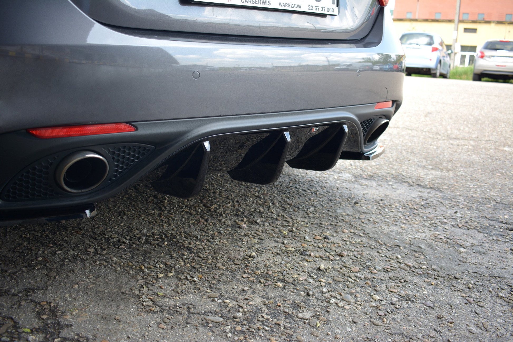 Diffusor Heck Ansatz für ALFA ROMEO GIULIA VELOCE schwarz matt