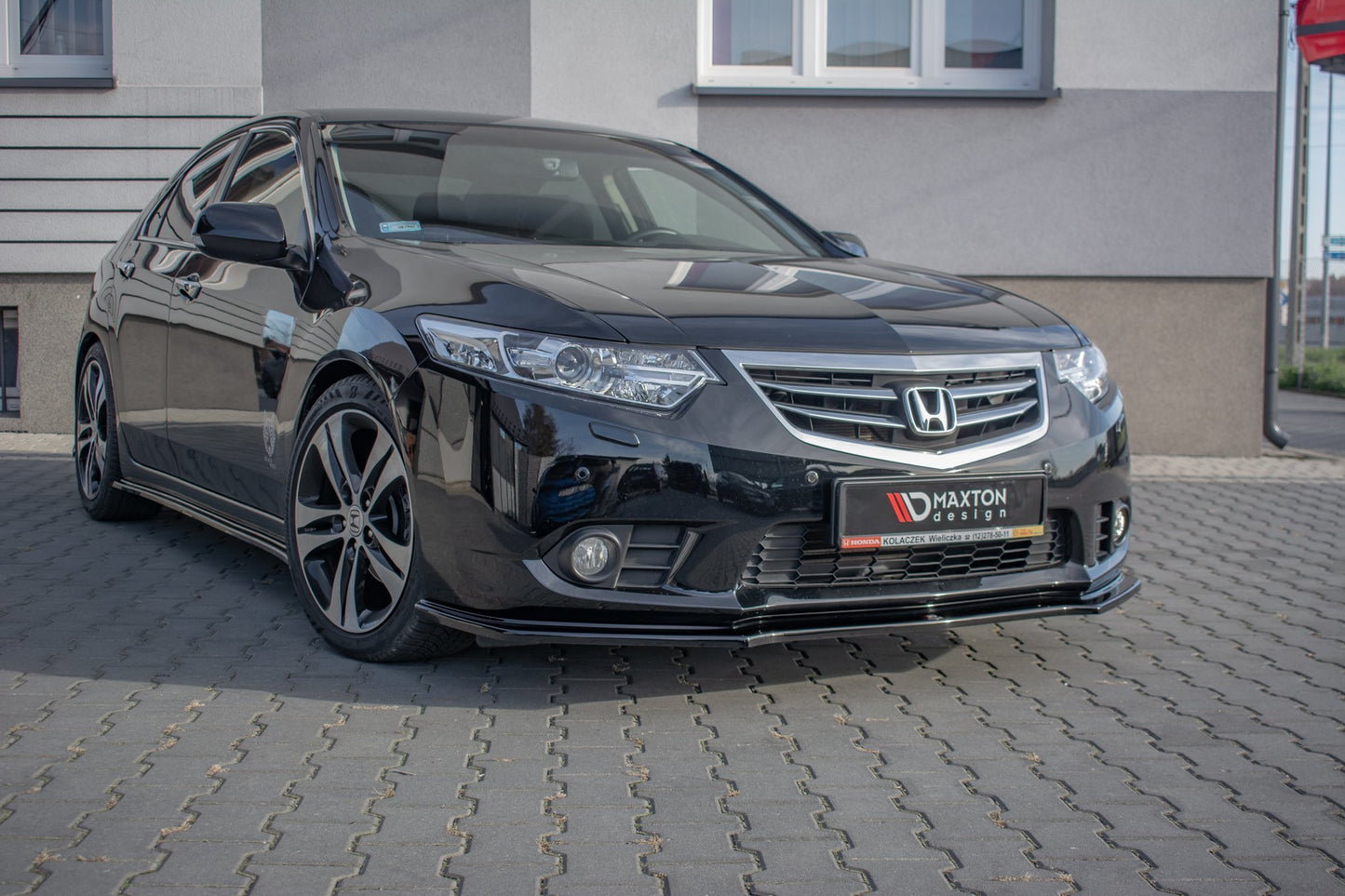 Front Ansatz für Honda Accord VIII (CU Series) Facelift schwarz matt
