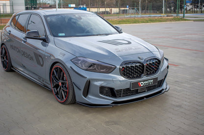 Front Ansatz V.3 für BMW 1er F40 M-Paket/ M135i  schwarz Hochglanz