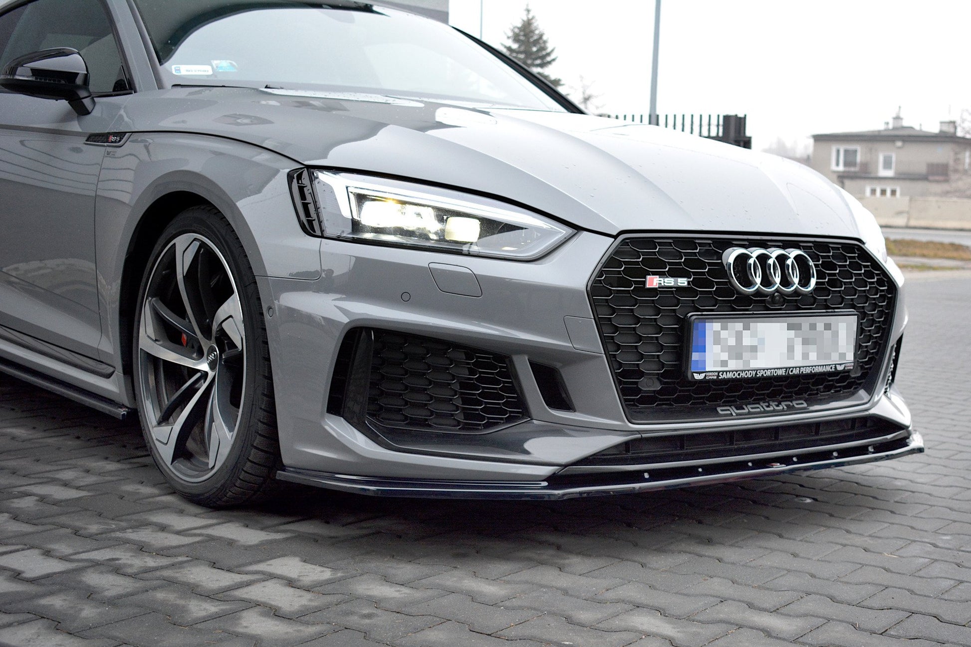 Front Ansatz V.1 für Audi RS5 F5 Coupe / Sportback schwarz Hochglanz