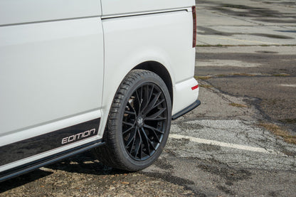 Heck Ansatz Flaps Diffusor für Volkswagen T6 Carbon Look