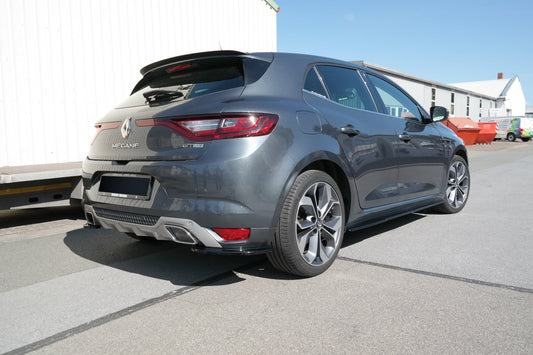 Heck Ansatz Flaps Diffusor für Renault Megane Mk.4 GT-Line Carbon Look