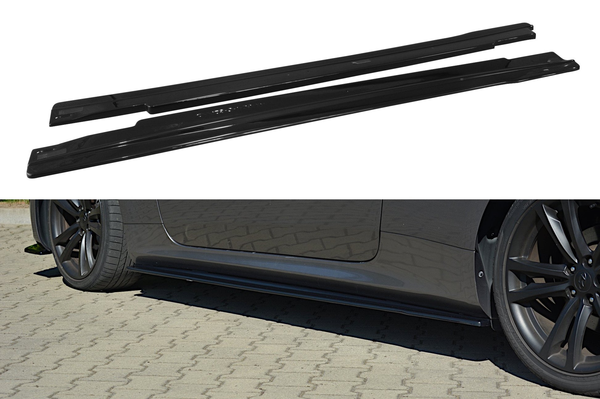 Seitenschweller Ansatz für HYUNDAI GENESIS COUPÉ MK.1 schwarz matt