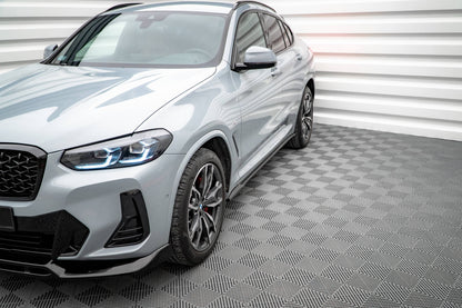 Seitenschweller Ansatz für BMW X4 M-Paket G02 Facelift Carbon Look