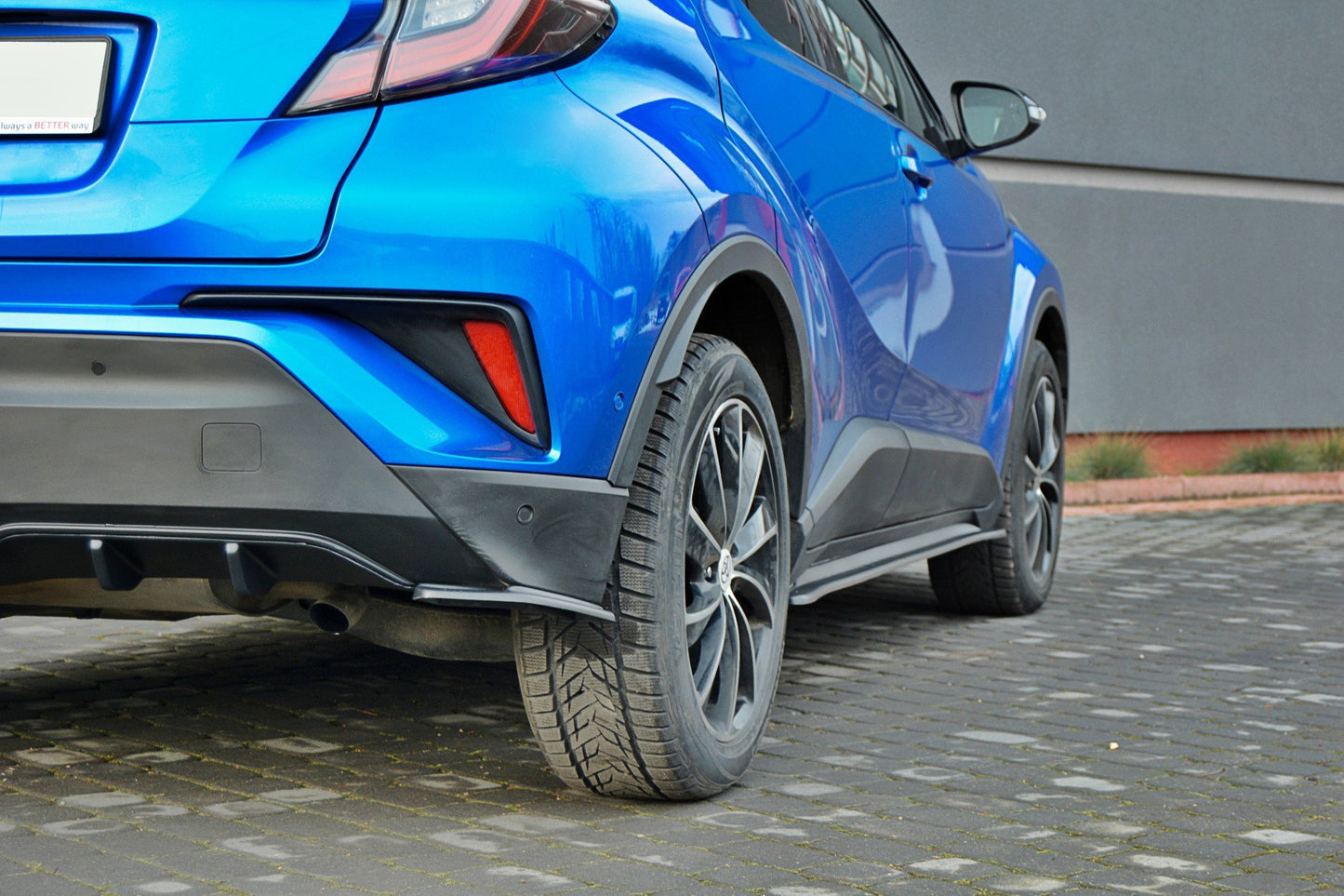 Heck Ansatz Flaps Diffusor für TOYOTA C-HR  schwarz matt