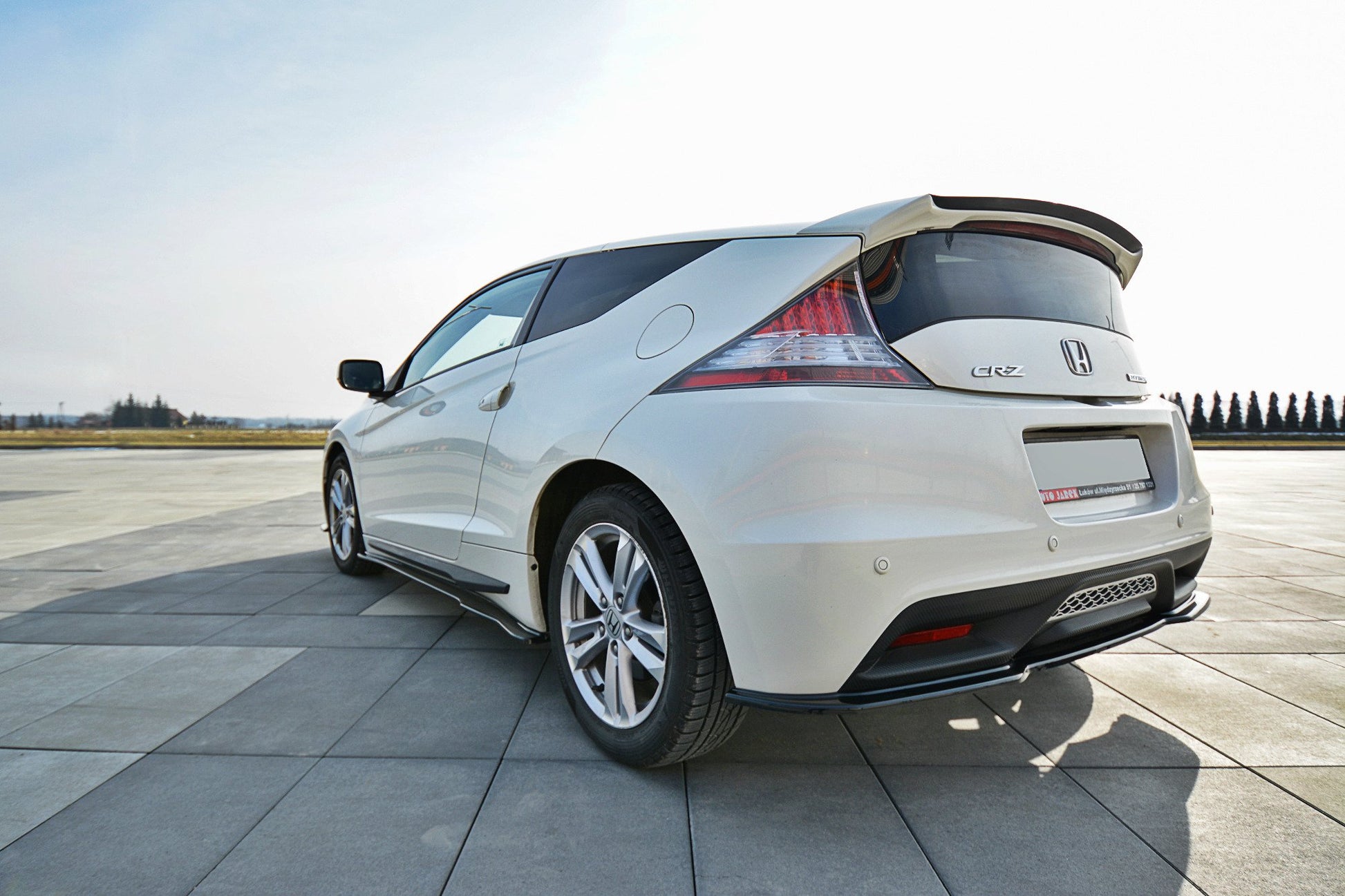 Mittlerer Diffusor Heck Ansatz für HONDA CR-Z Carbon Look