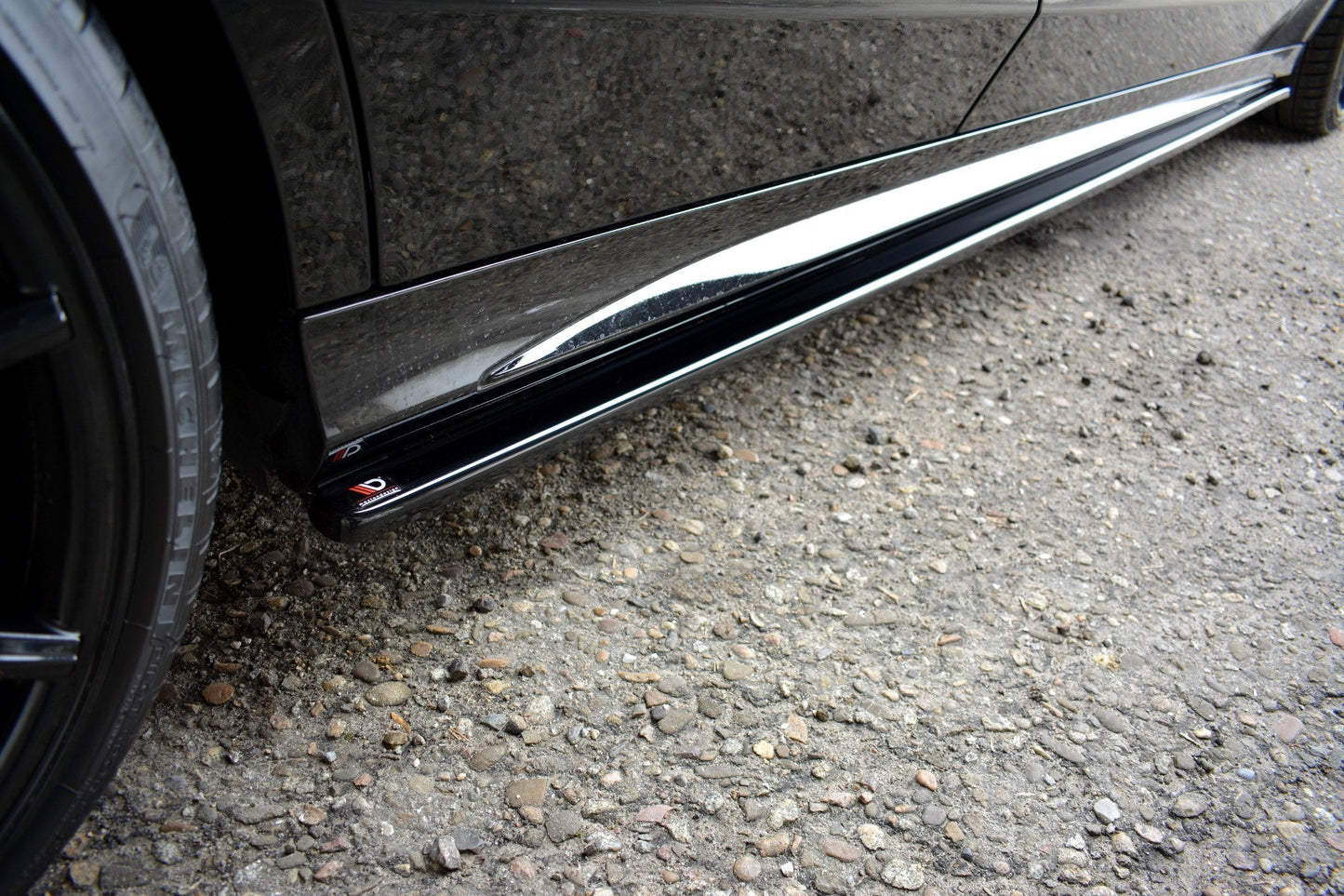 Seitenschweller Ansatz für MERCEDES- BENZ C43 AMG W205 Carbon Look