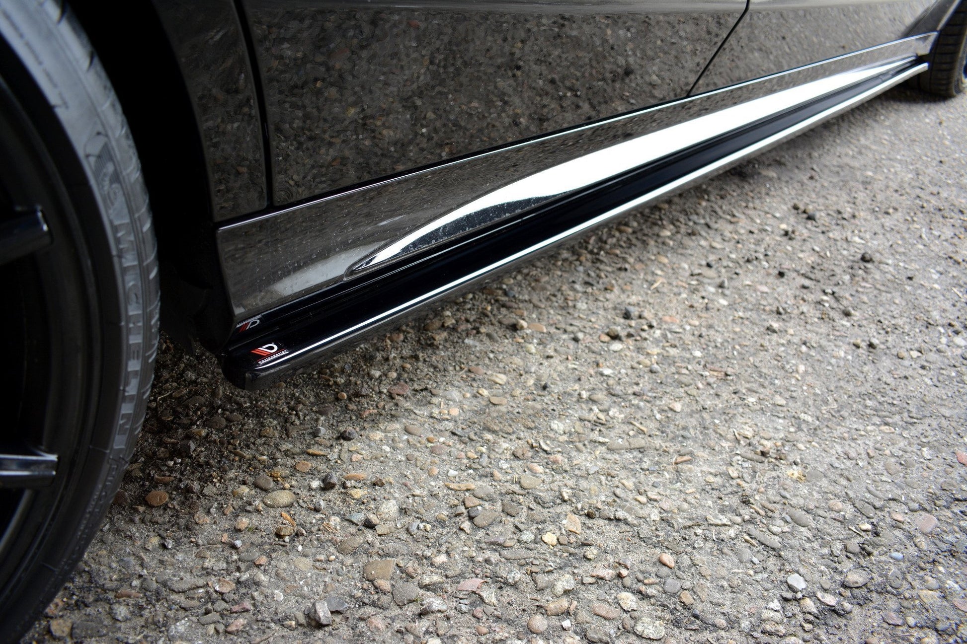 Seitenschweller Ansatz für MERCEDES- BENZ C43 AMG W205 Carbon Look