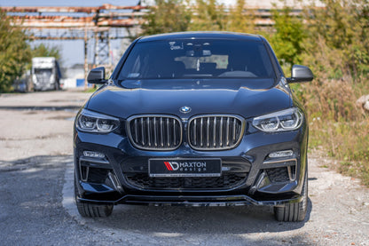 Front Ansatz für  BMW X4 M-Paket G02 schwarz Hochglanz