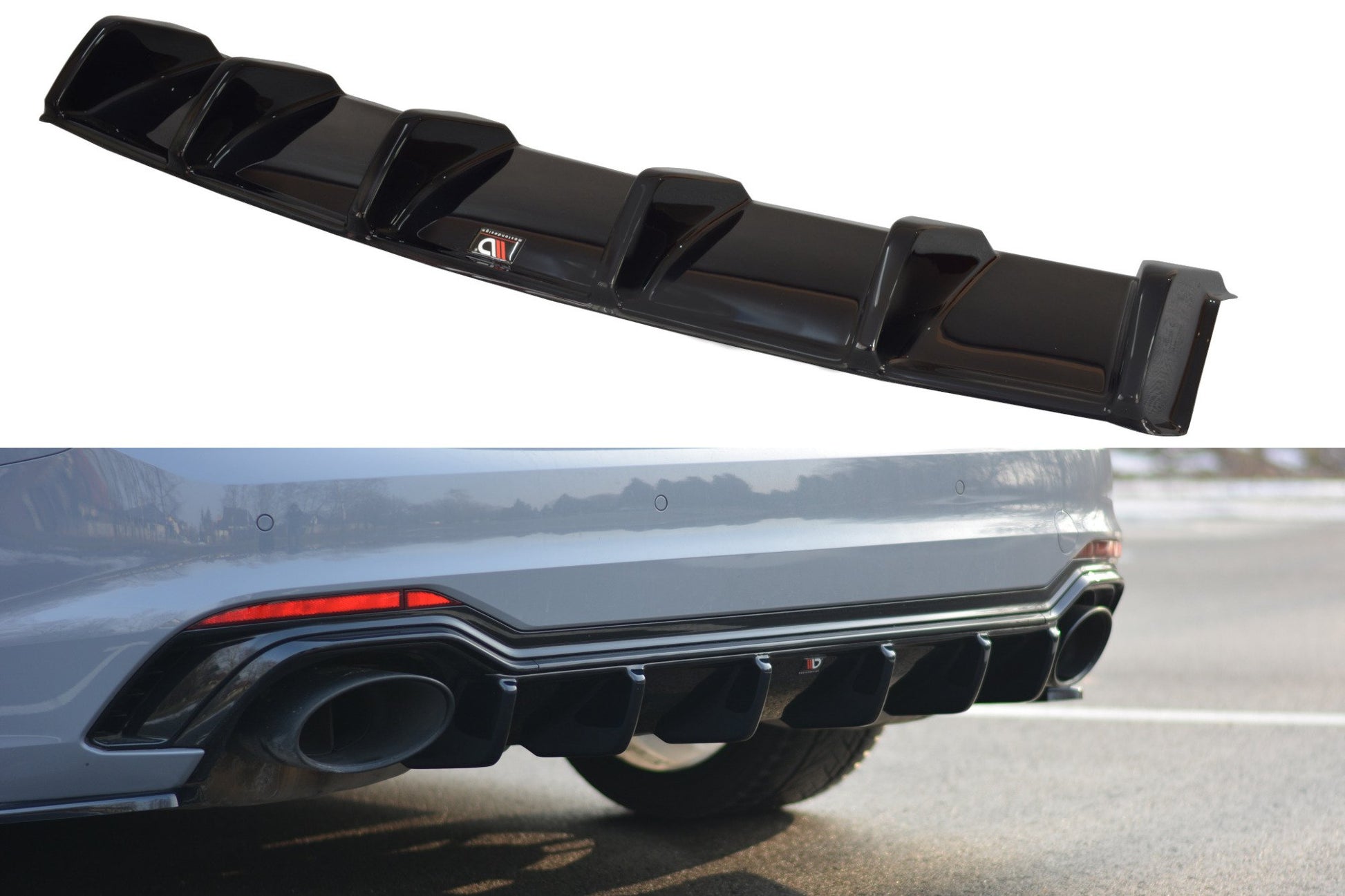 Diffusor Heck Ansatz für Audi RS5 F5 Coupe / Sportback Carbon Look