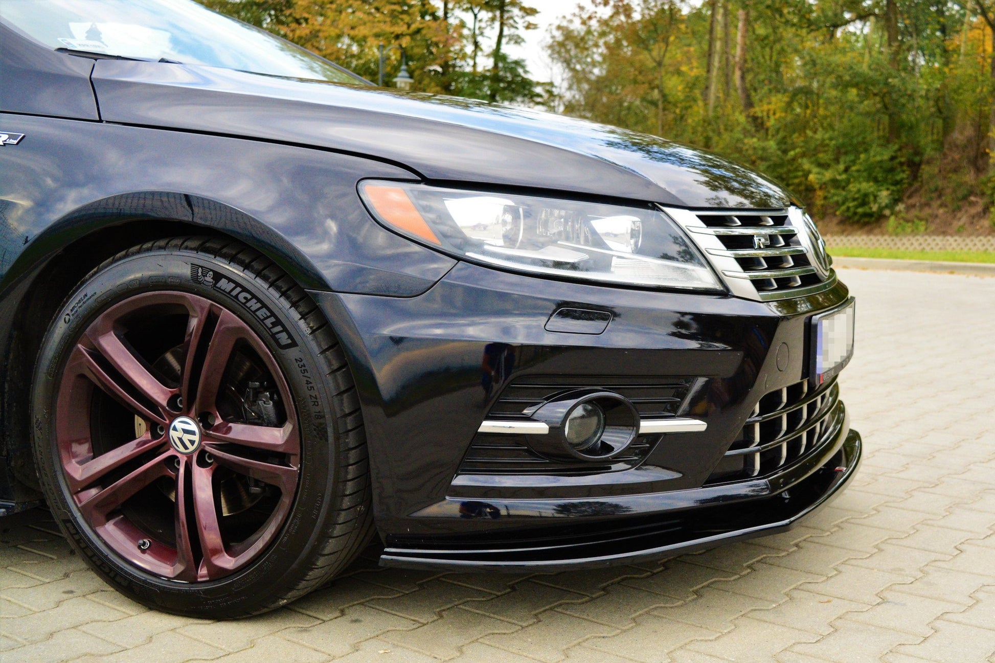 Front Ansatz für VOLKSWAGEN CC R-LINE Carbon Look