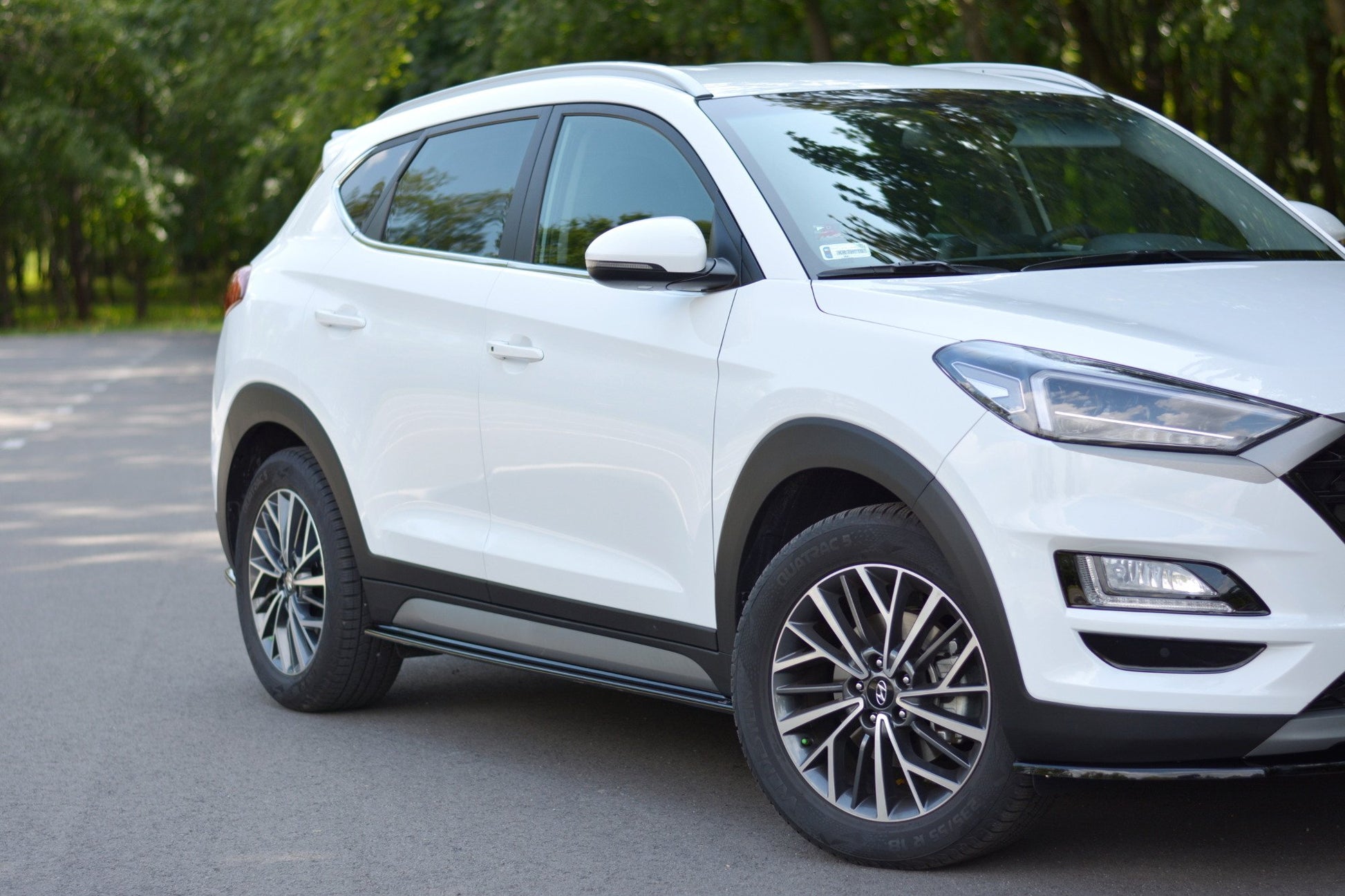 Seitenschweller Ansatz für Hyundai Tucson Mk3 Facelift schwarz matt