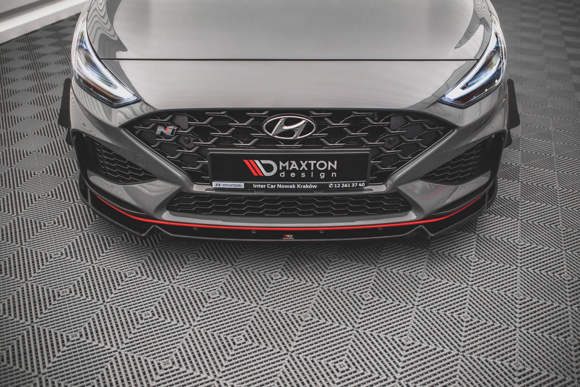 Front Ansatz V.2 für Hyundai I30 N Hatchback/Fastback Mk3 Facelift schwarz Hochglanz
