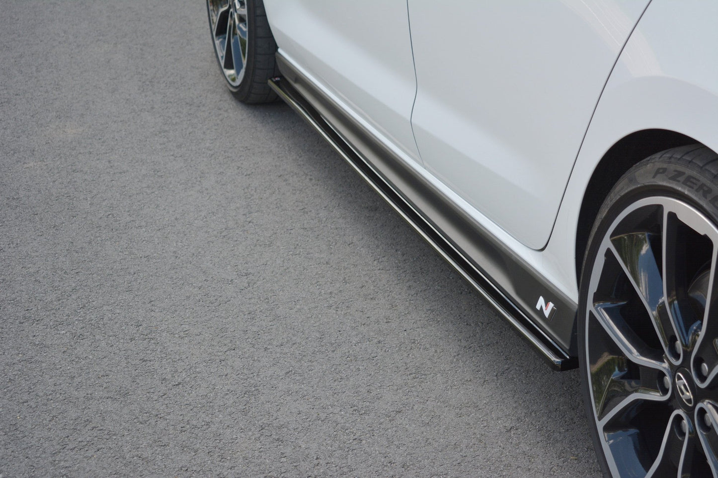 Seitenschweller Ansatz für V.1 für Hyundai I30 N Mk3 Hatchback / Fastback schwarz Hochglanz
