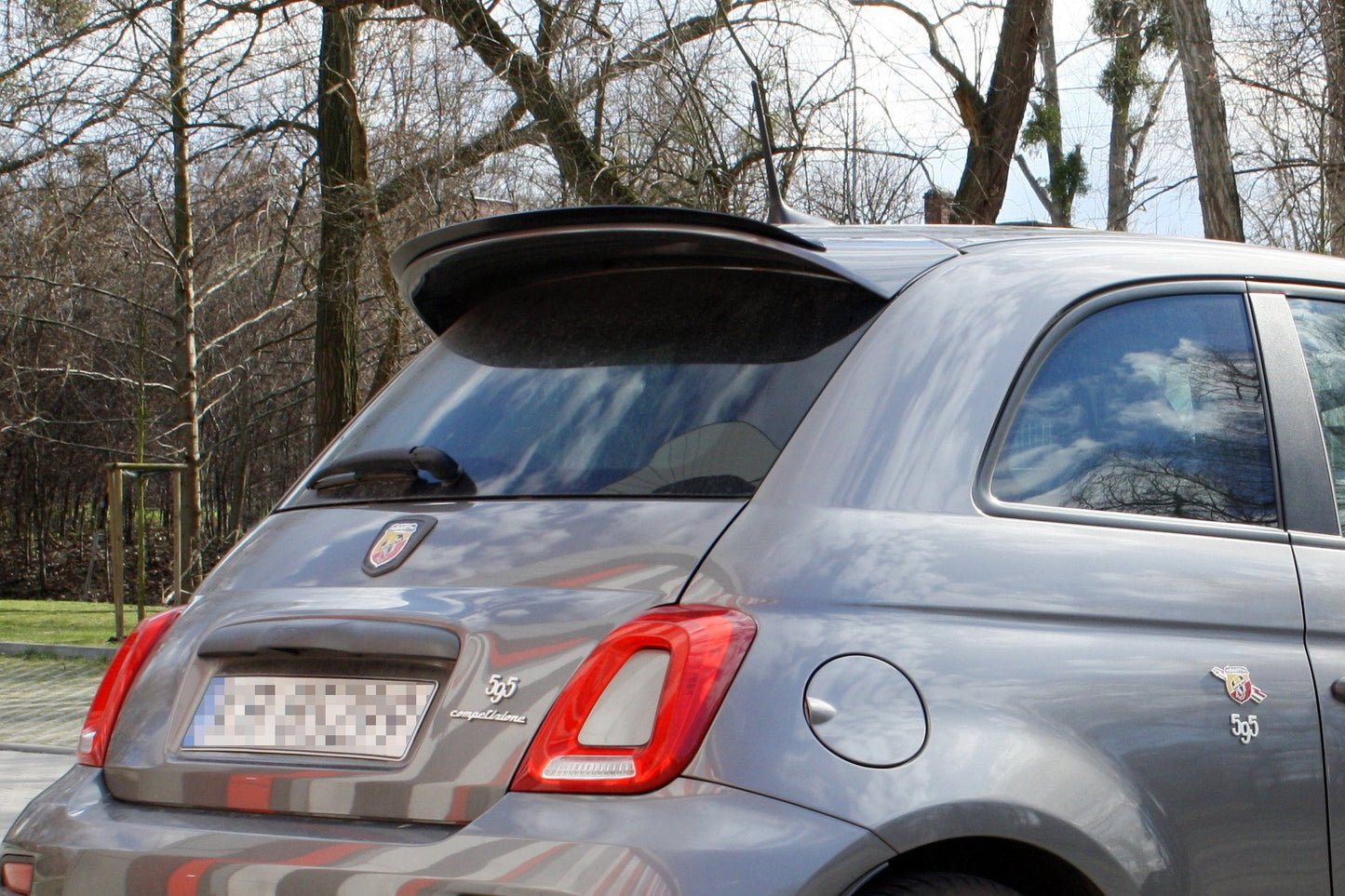 Spoiler CAP für FIAT 500 ABARTH MK1 FACELIFT schwarz matt