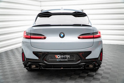 Mittlerer Diffusor Heck Ansatz für BMW X4 M-Paket G02 Facelift schwarz Hochglanz