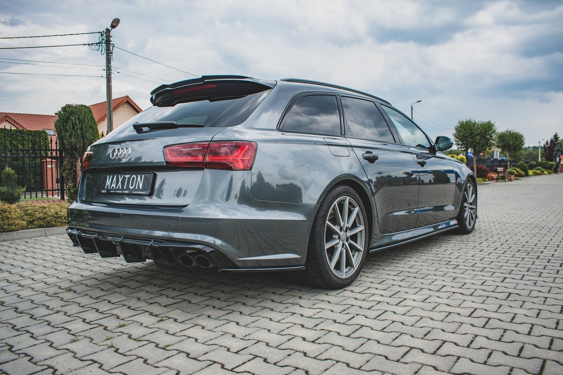 Dokładki Progów Audi S6 / A6 S-Line C7 FL  Carbon Look