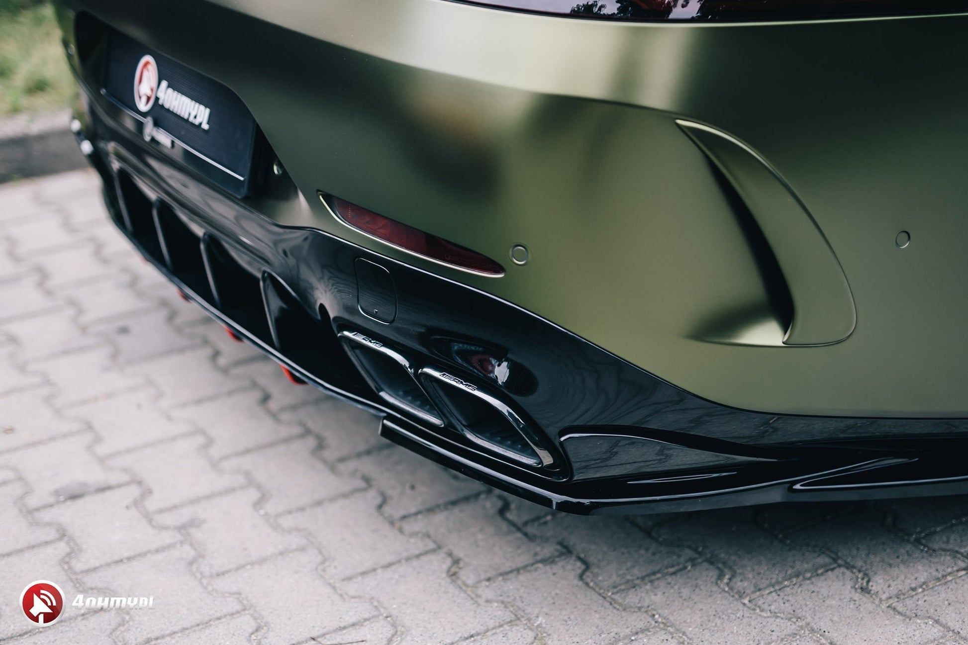 Heck Ansatz Flaps Diffusor für Mercedes-AMG GT 63 S 4-Door Coupe Aero Carbon Look