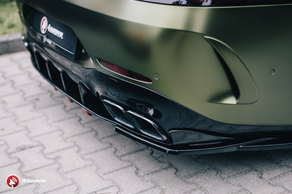 Heck Ansatz Flaps Diffusor für Mercedes-AMG GT 63 S 4-Door Coupe Aero schwarz Hochglanz